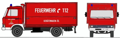 Loewe 4084 - H0 - Iveco Magirus Zeta 90M5 Feuerwehr Rheinau